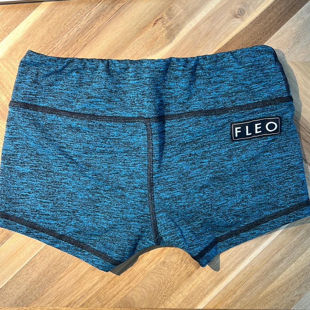 FLEO - original shorts - Heathered teal / black - size S